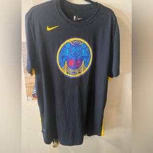 Nike NBA Golden State Warriors Dri-fit Chinese New Year black t shirt Sz XL